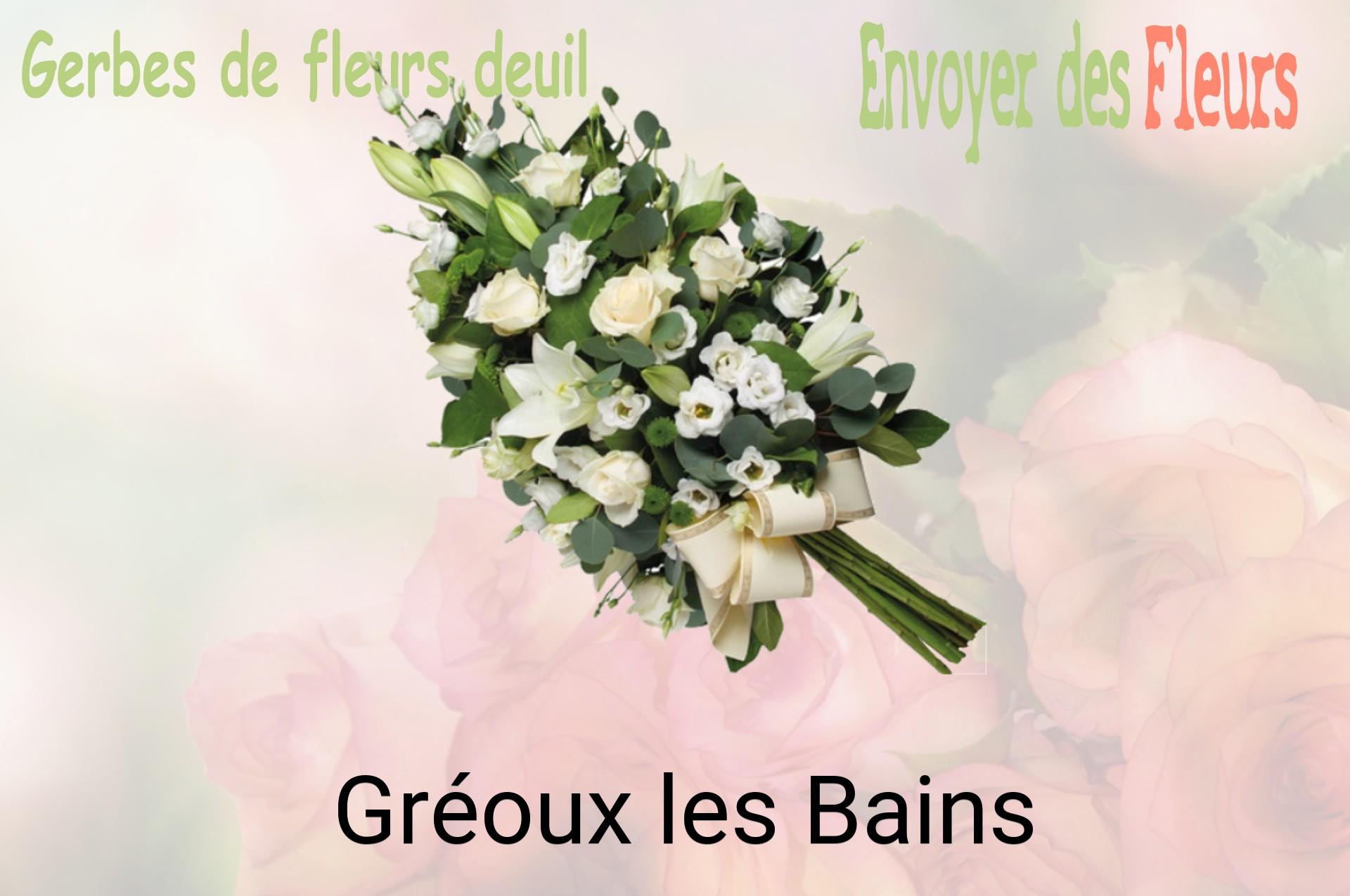 Gerbe de fleurs de deuil livrée à Gréoux-les-Bains